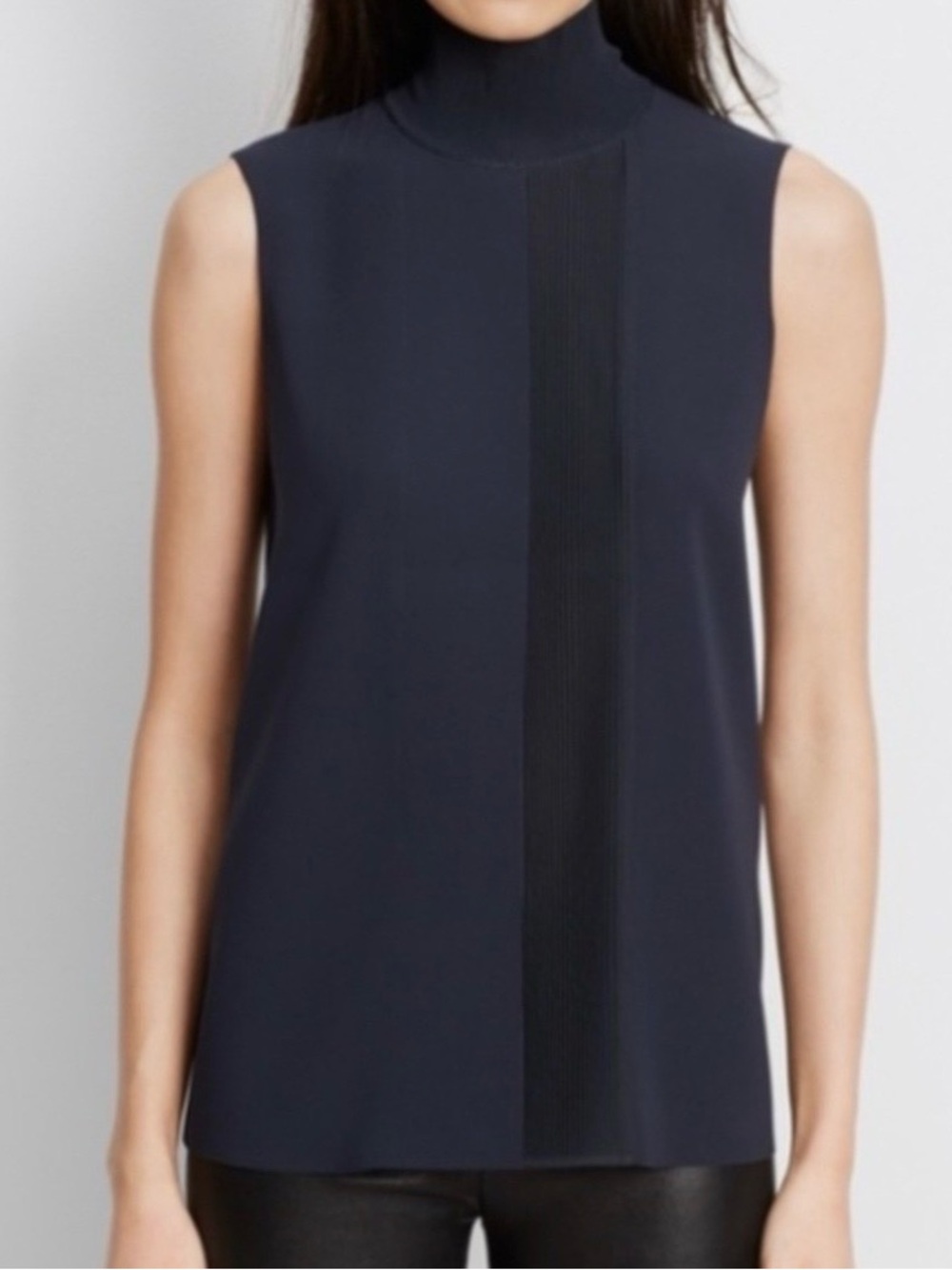 Black Label by Chico’s Sleeveless Black Mock Neck Top - Minimal Chic